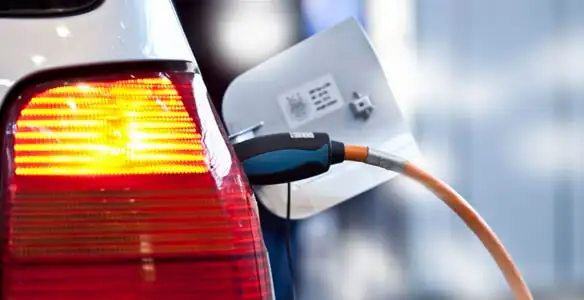 Electric car plugged into EV charger after professional installation in Columbia, SC
