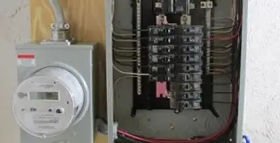 electrical panel upgrade service showing outdated electrical panel prepared for professional replacement in Columbia, SC