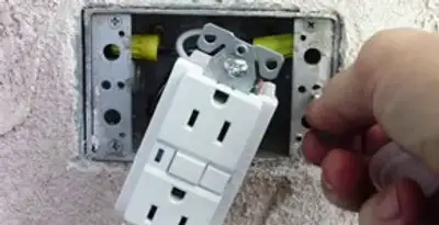 gfci circuits service showing installation of a ground fault circuit interrupter outlet by licensed electricians in Columbia, SC