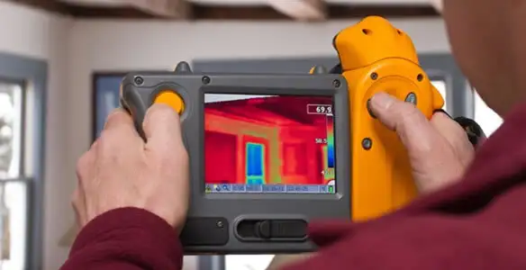 home energy audit service capturing thermal readings to analyze insulation and electrical efficiency in Columbia, SC
