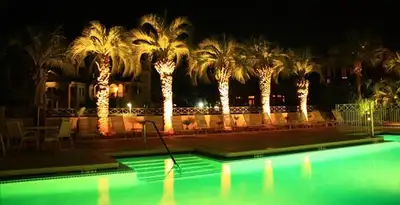 landscape lighting installation services illuminating outdoor recreational areas in Columbia, SC