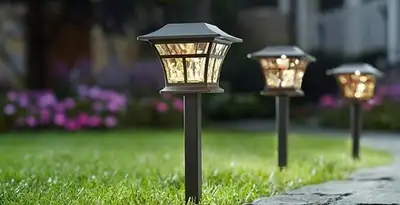 landscape lighting installation services with professionally installed pathway lights in Columbia, SC