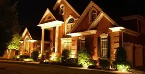landscape lighting installation services enhancing residential exterior lighting in Columbia, SC