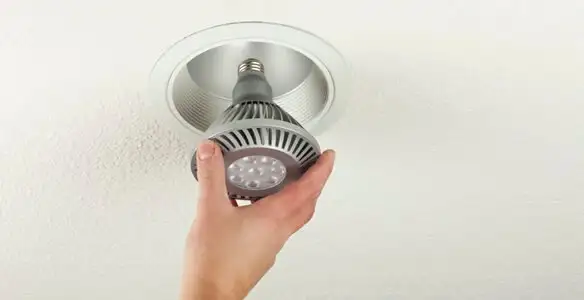 lighting installation service featuring recessed ceiling light installed by licensed professionals in Columbia, SC