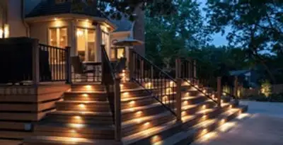 Residential electrician installing outdoor lighting for home safety in Columbia, SC